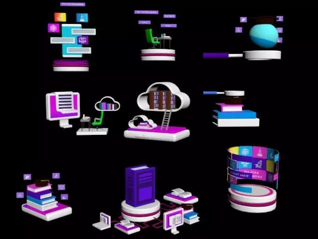 3D Button Collections9 Low-poly 3D model_0