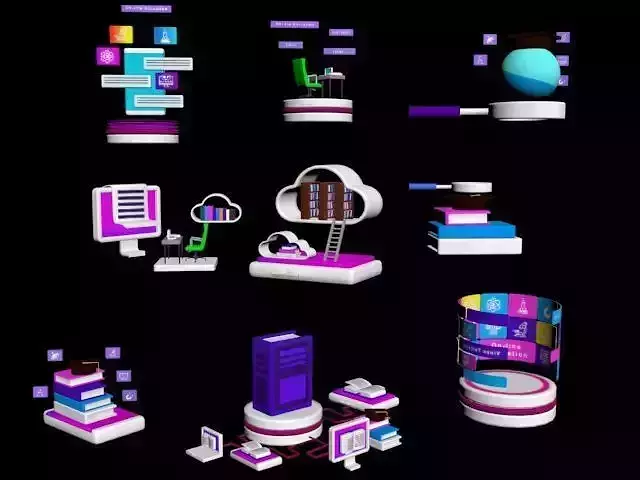 3D Button Collections9 Low-poly 3D model