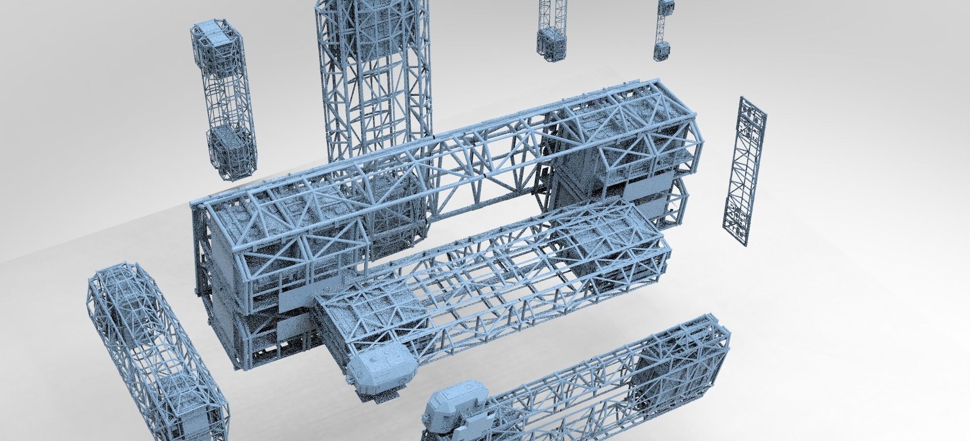 Sci Fi Ship Docking Gridding Collection 1 3D model_15