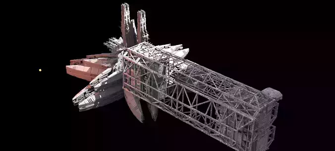 Sci Fi Ship Docking Griding With Wraith Ship 2