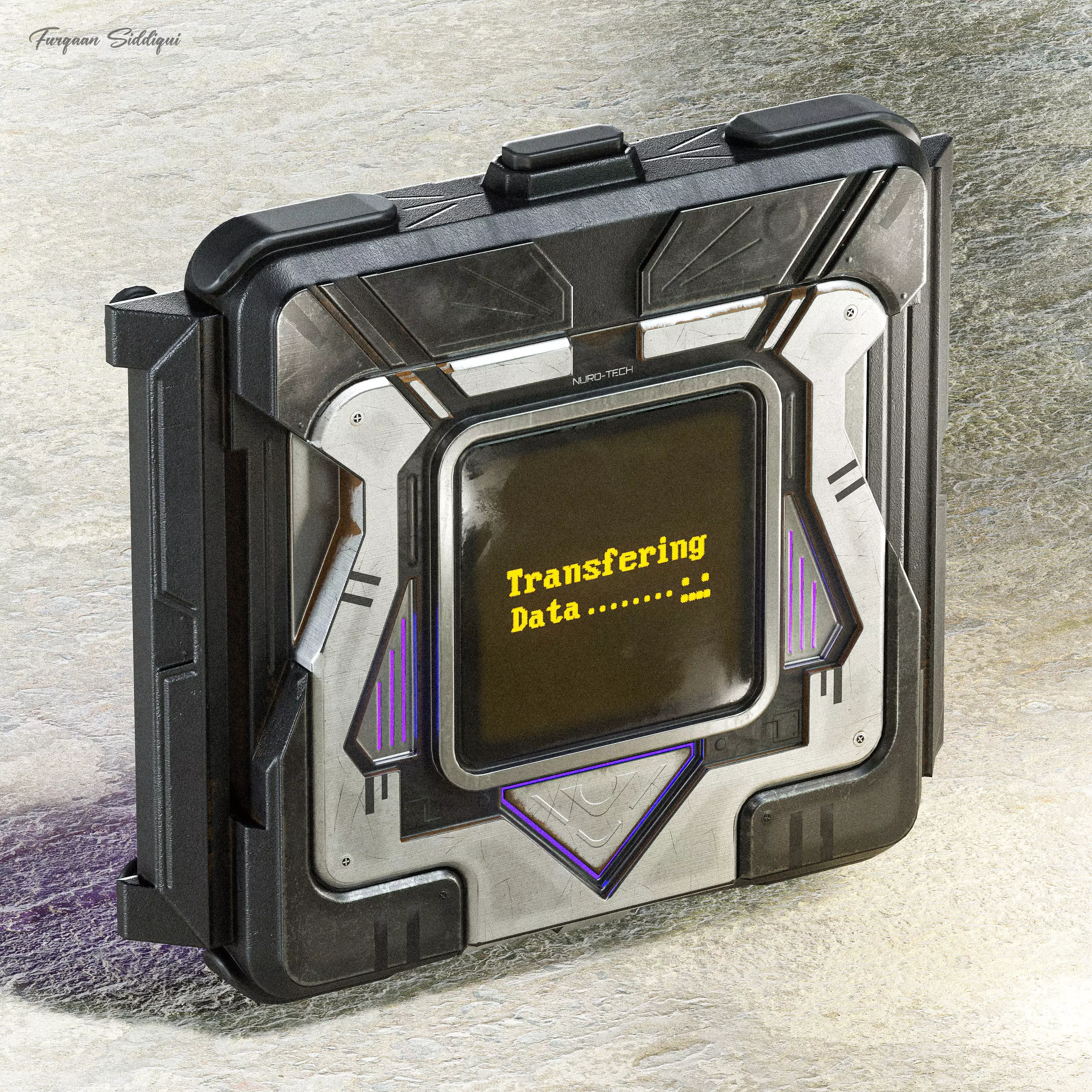 Sci-fi Hacking Device V1 PBR Low-poly 3D model_0