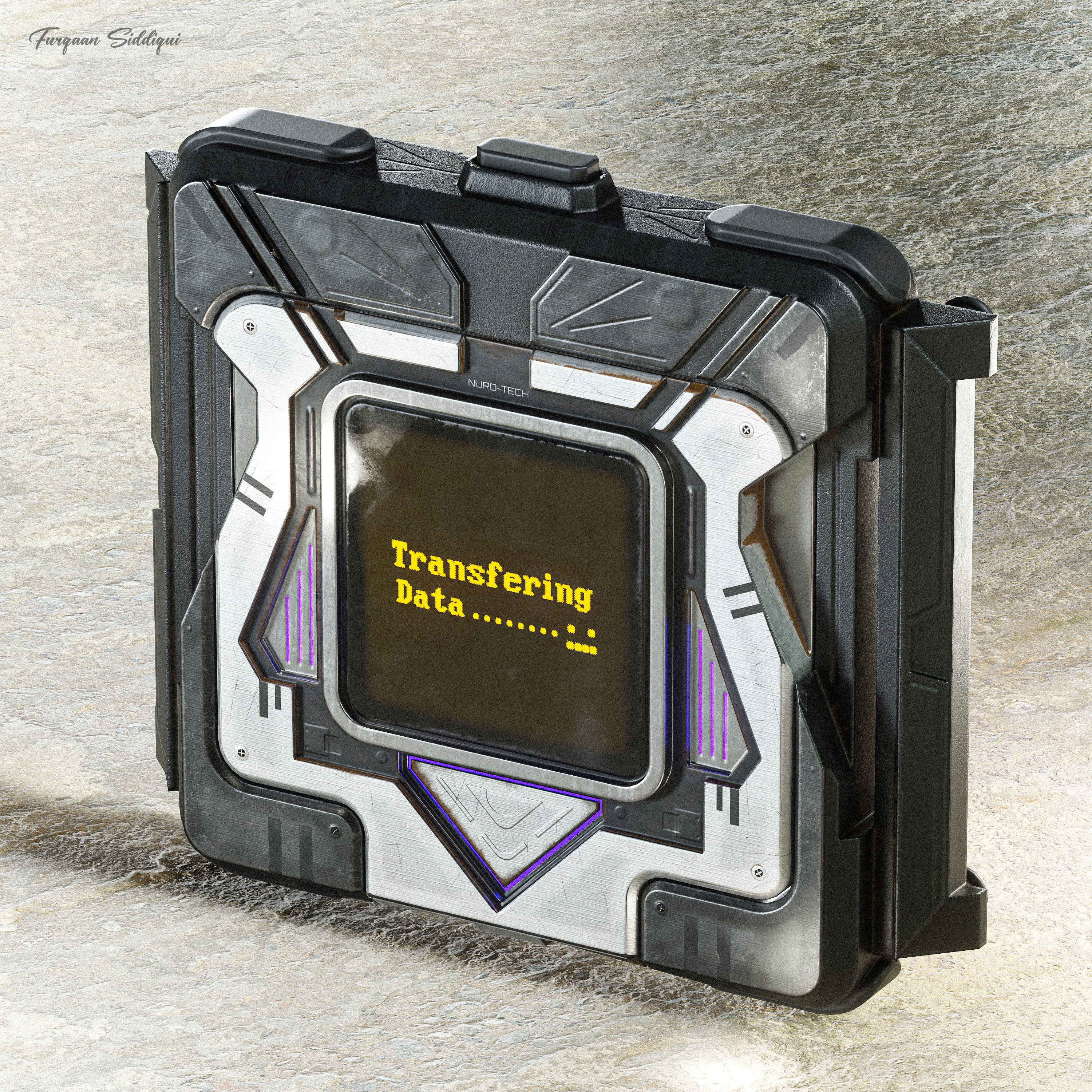 Sci-fi Hacking Device V1 PBR Low-poly 3D model_3