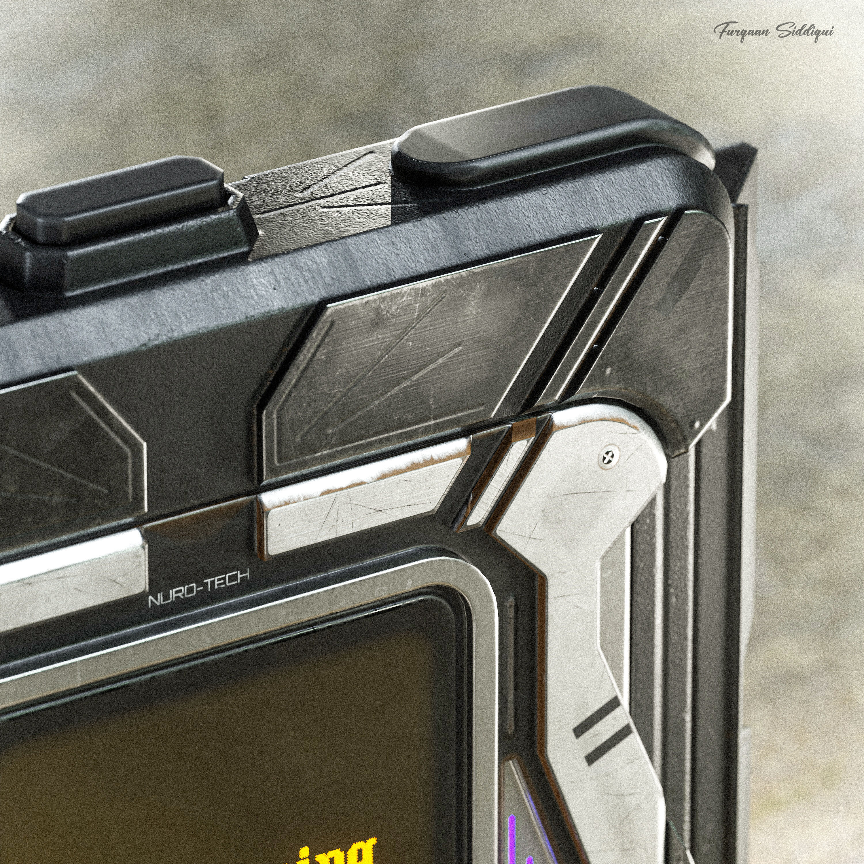 Sci-fi Hacking Device V1 PBR Low-poly 3D model_13