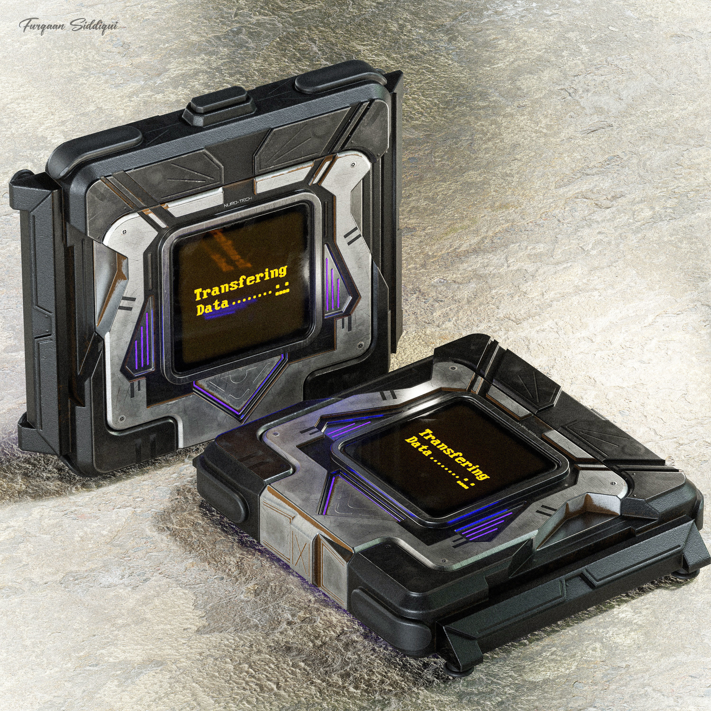 Sci-fi Hacking Device V1 PBR Low-poly 3D model_6