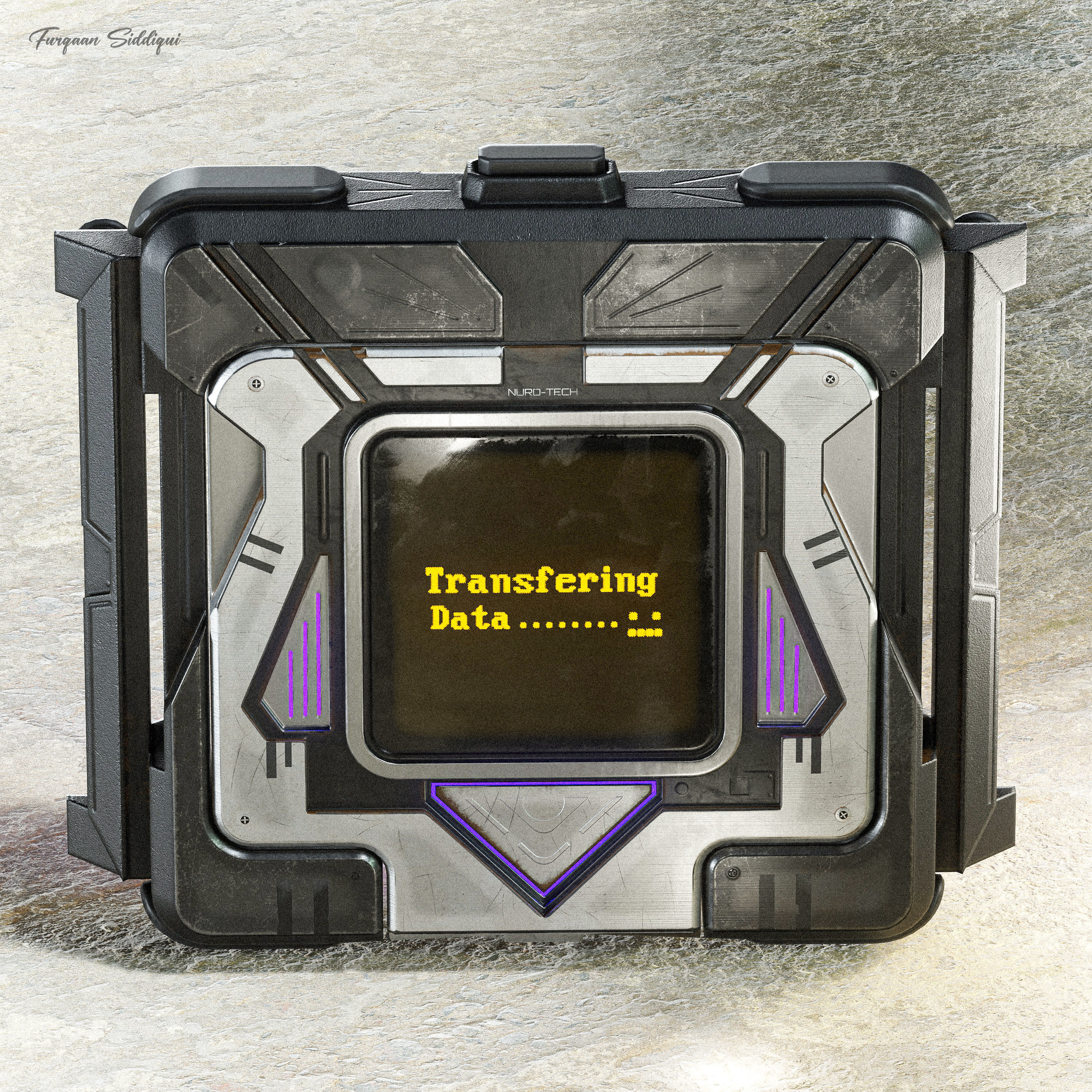 Sci-fi Hacking Device V1 PBR Low-poly 3D model_4