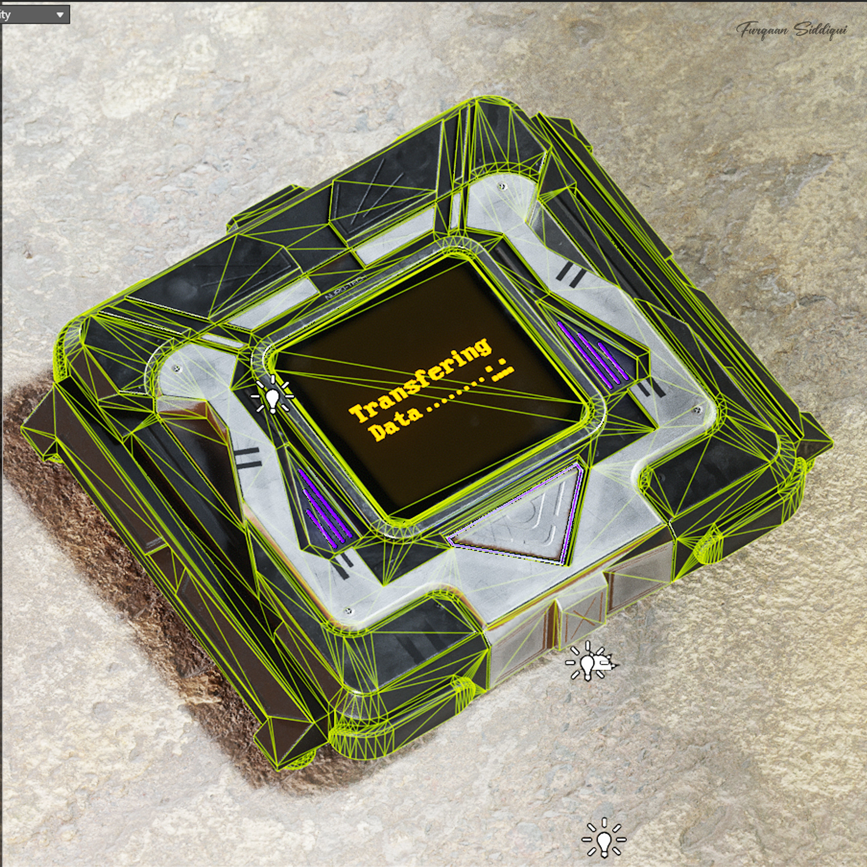 Sci-fi Hacking Device V1 PBR Low-poly 3D model_11