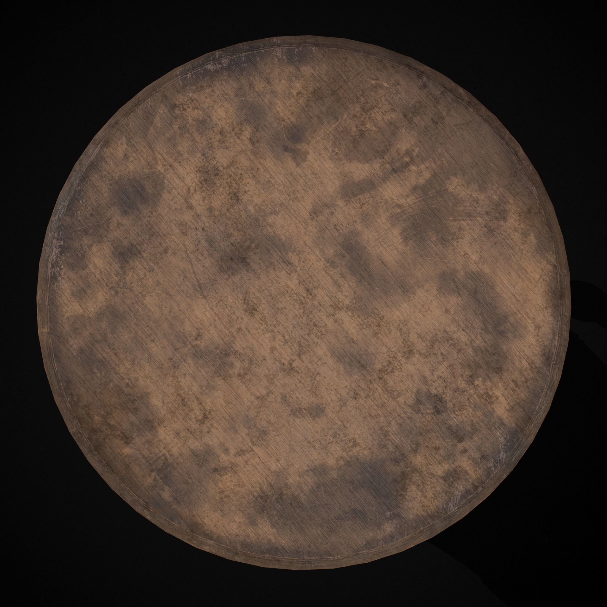 Round Renaissance Table Low-poly 3D model_3