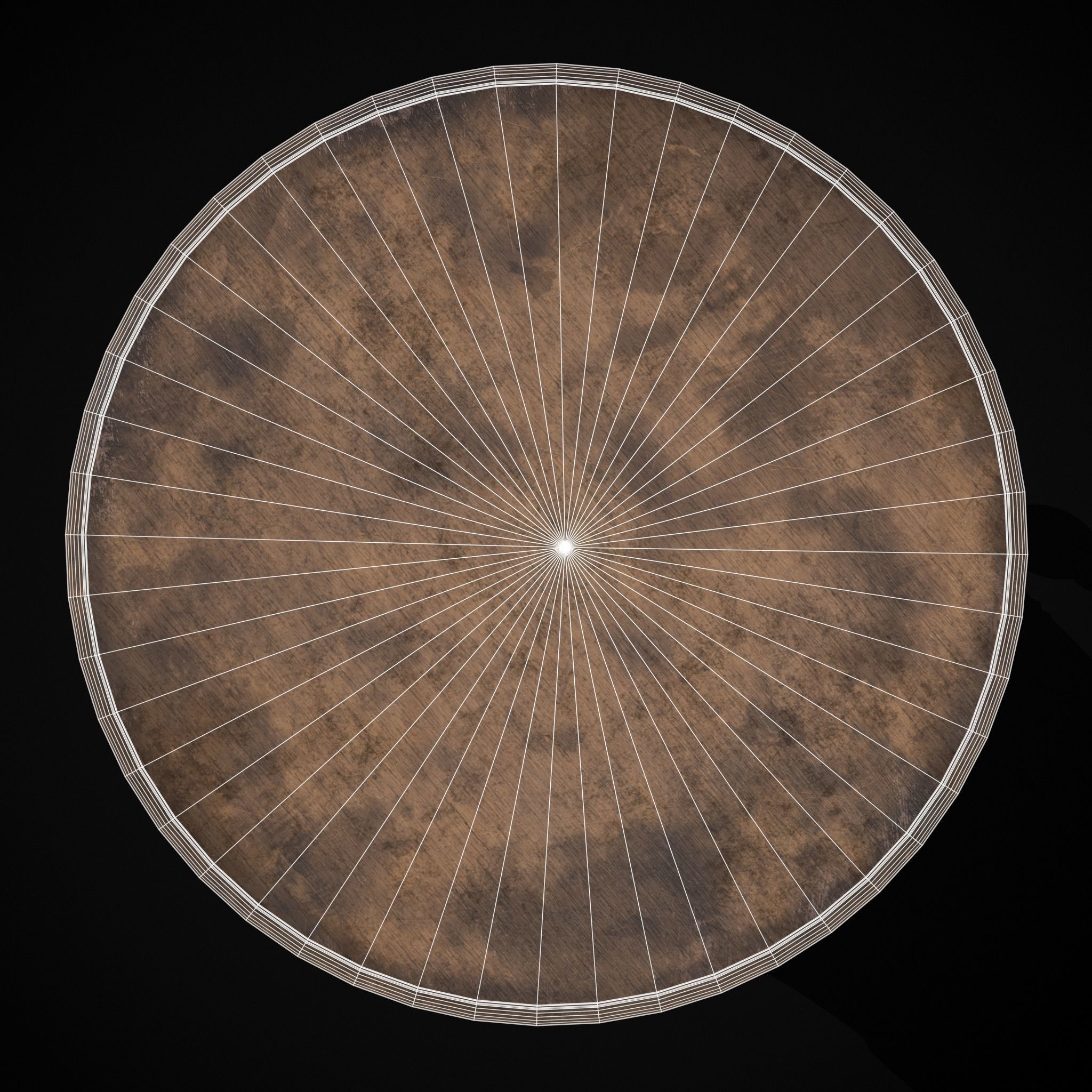 Round Renaissance Table Low-poly 3D model_4