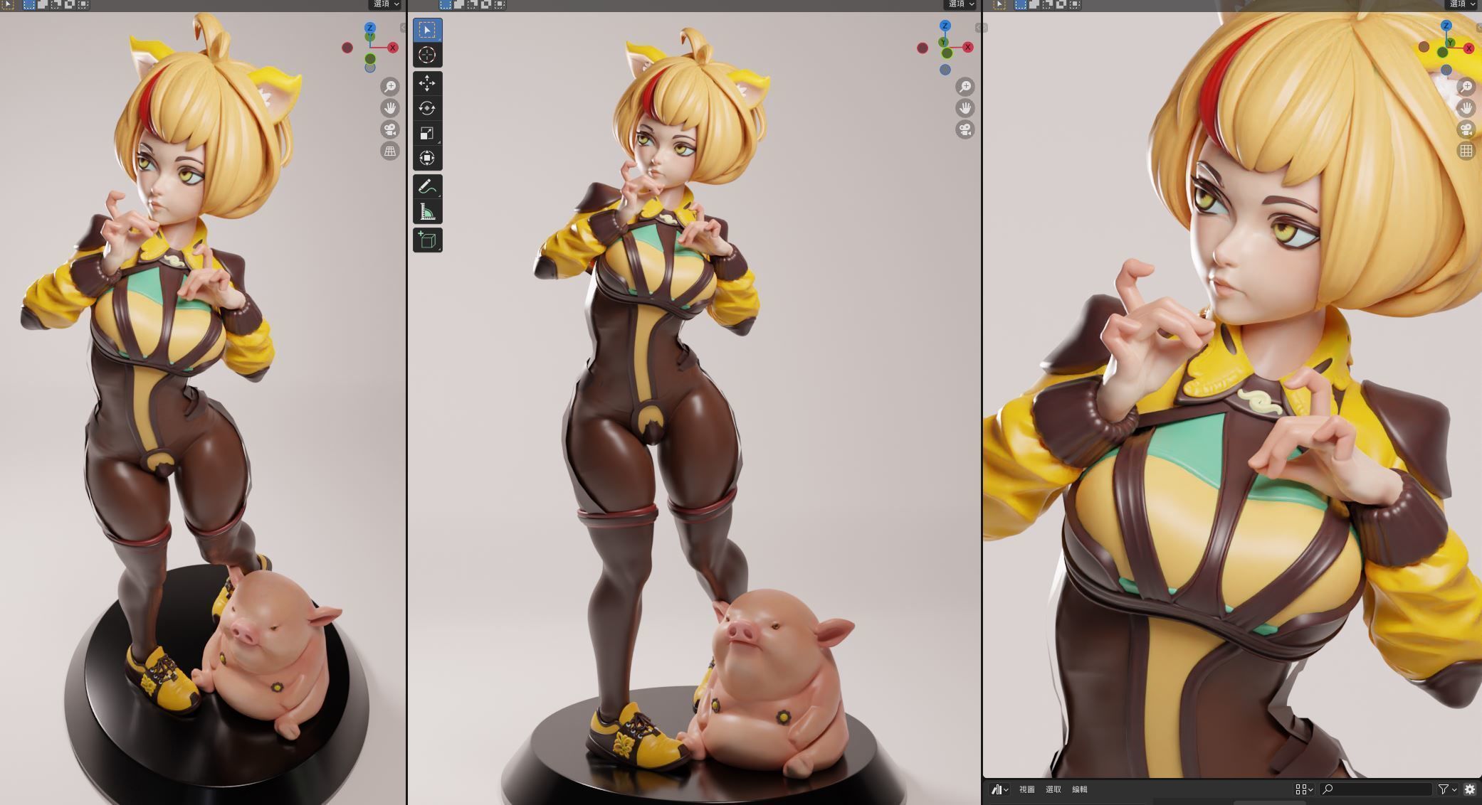 Zhu BajieORIGINAL CHARACTER BY ESM 3D print model_17
