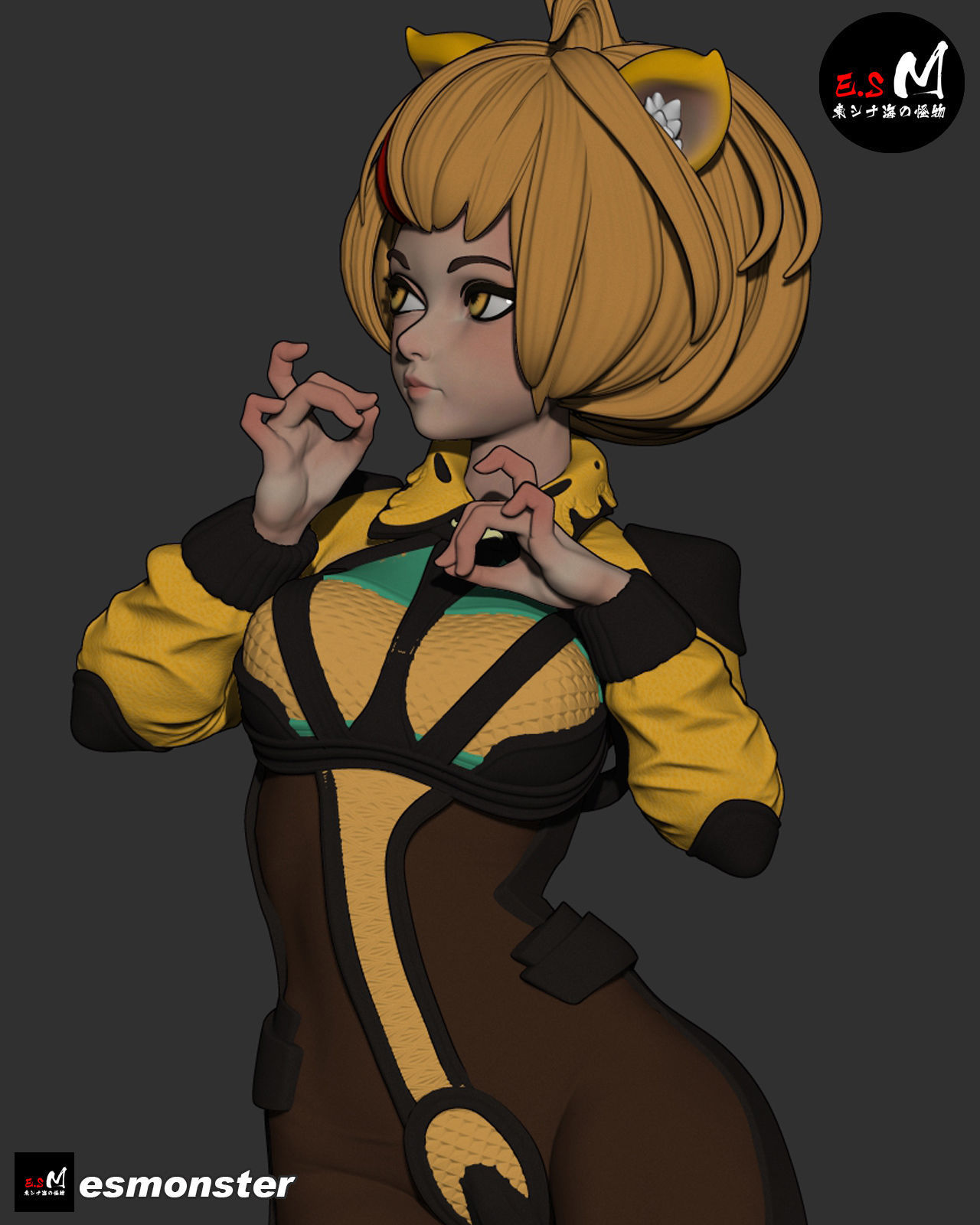 Zhu BajieORIGINAL CHARACTER BY ESM 3D print model_11