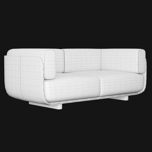 Shaal collection sofa 3D model 2