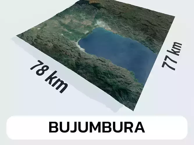 Bujumbura Burundi City Landscape 3D Model