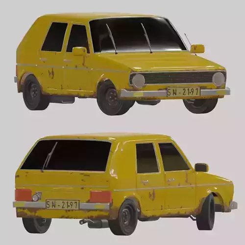 Generic old car 3D model