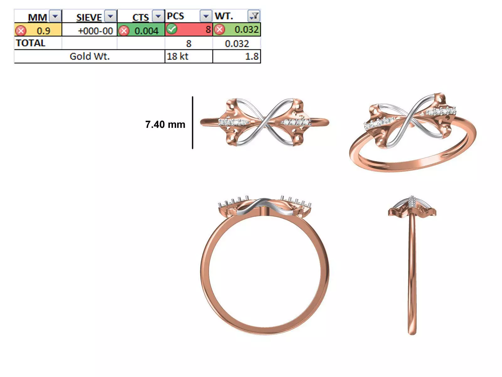 Women Light Weight Ring STL OBJ FBX JCD Details 3D print model_0
