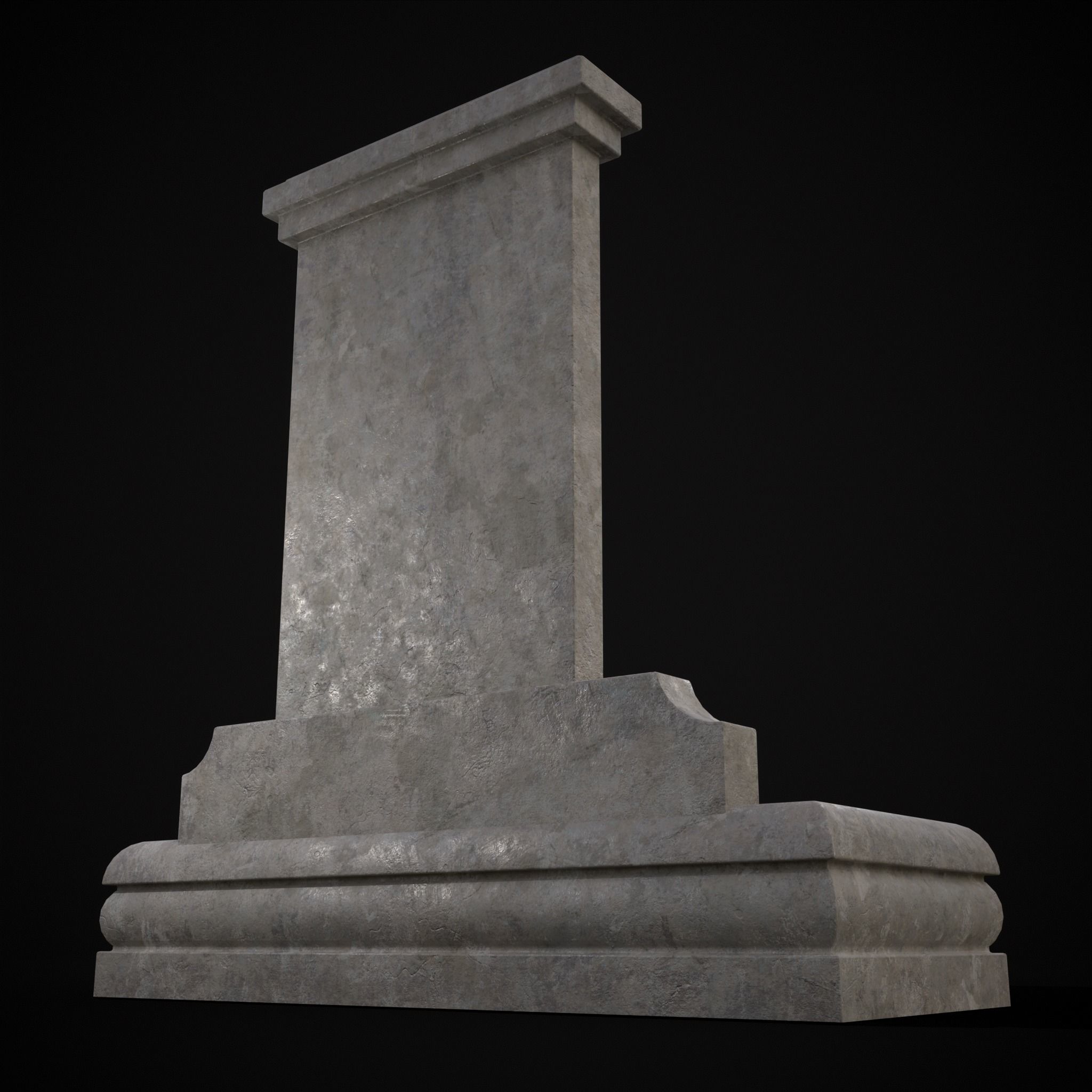 Multi Level Wall Fountain Low-poly 3D model_39