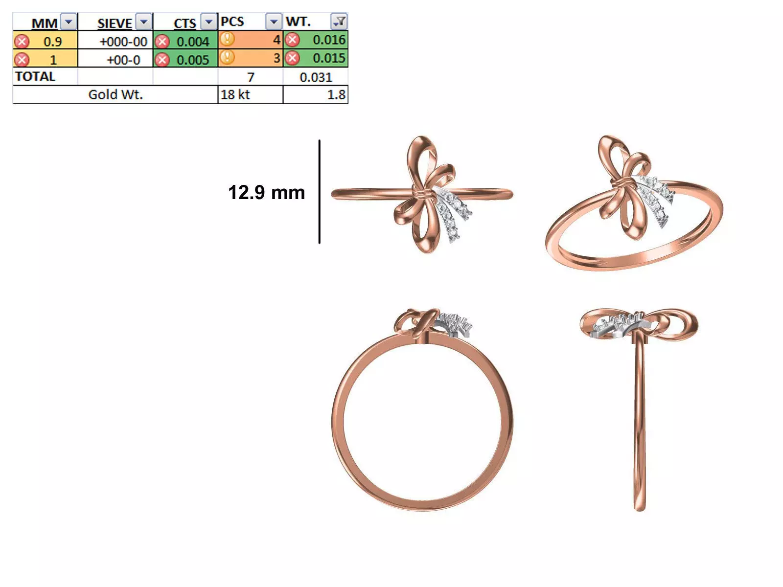 Women Light Weight Ring STL OBJ FBX JCD Details 3D print model_0