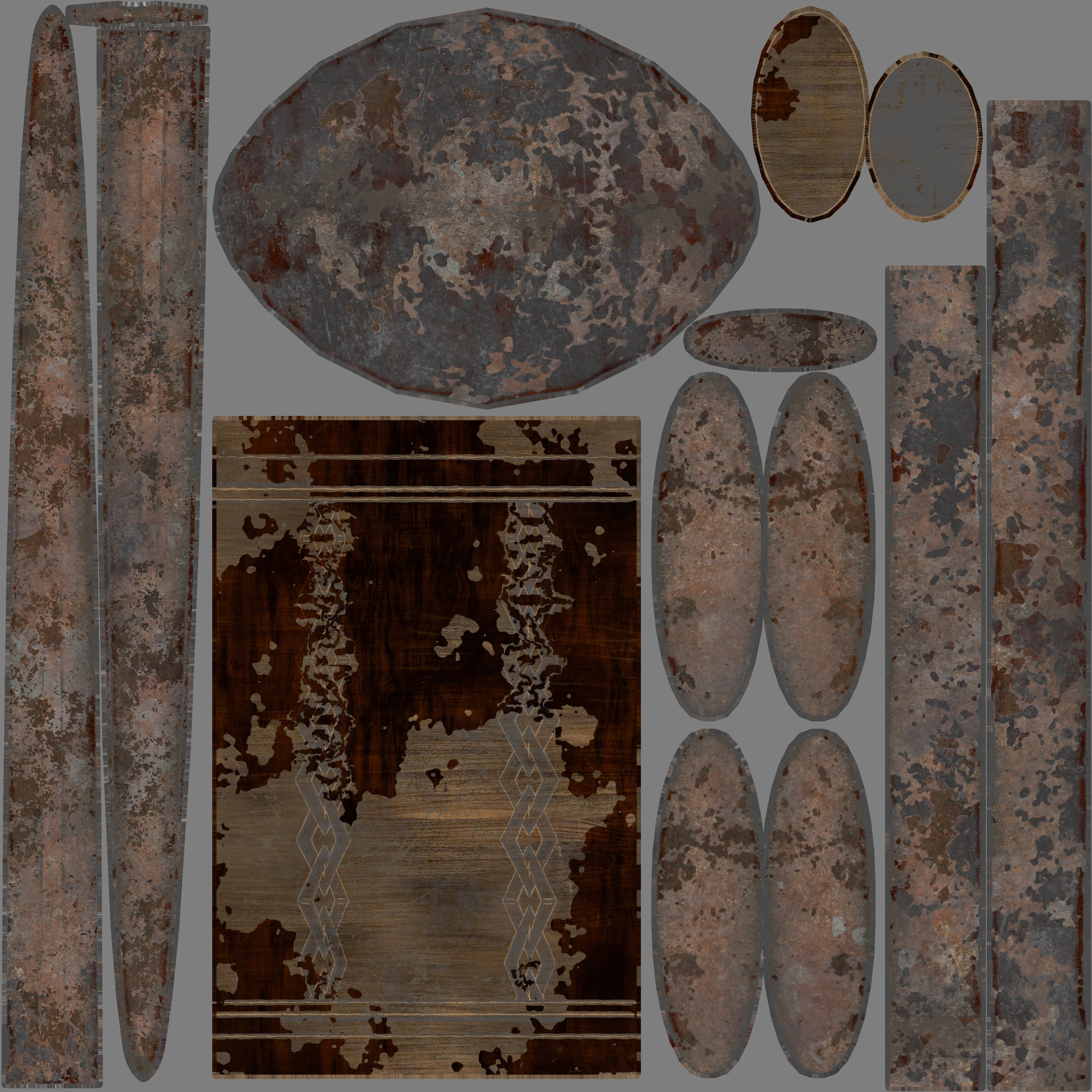 Viking Short Sword PBR Low-poly 3D model_12