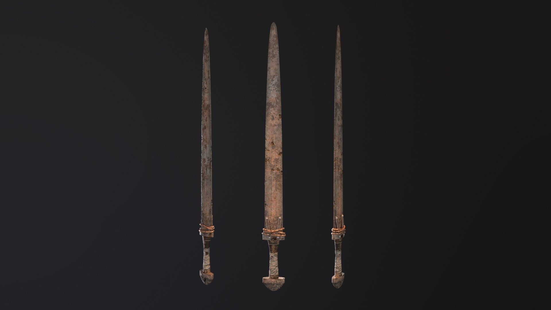 Viking Short Sword PBR Low-poly 3D model_9