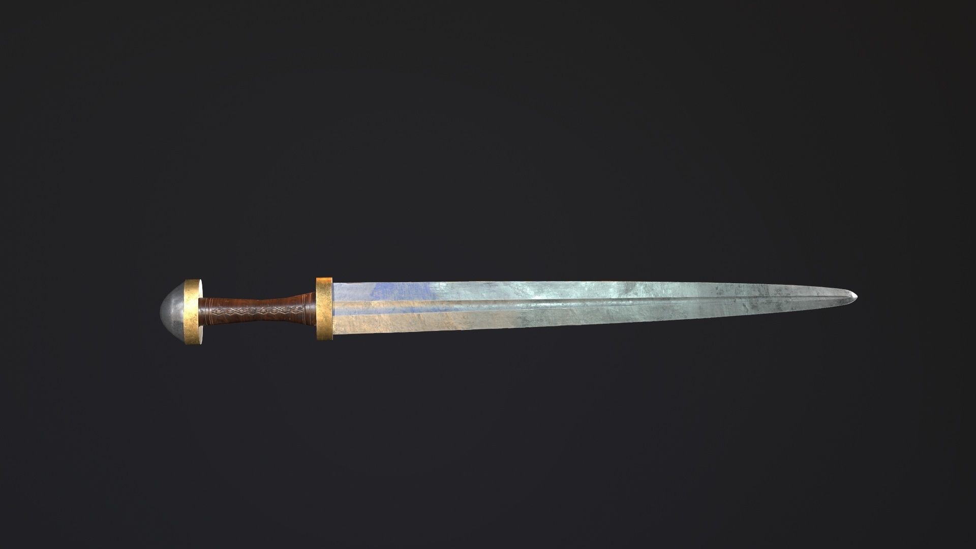 Viking Short Sword PBR Low-poly 3D model_2