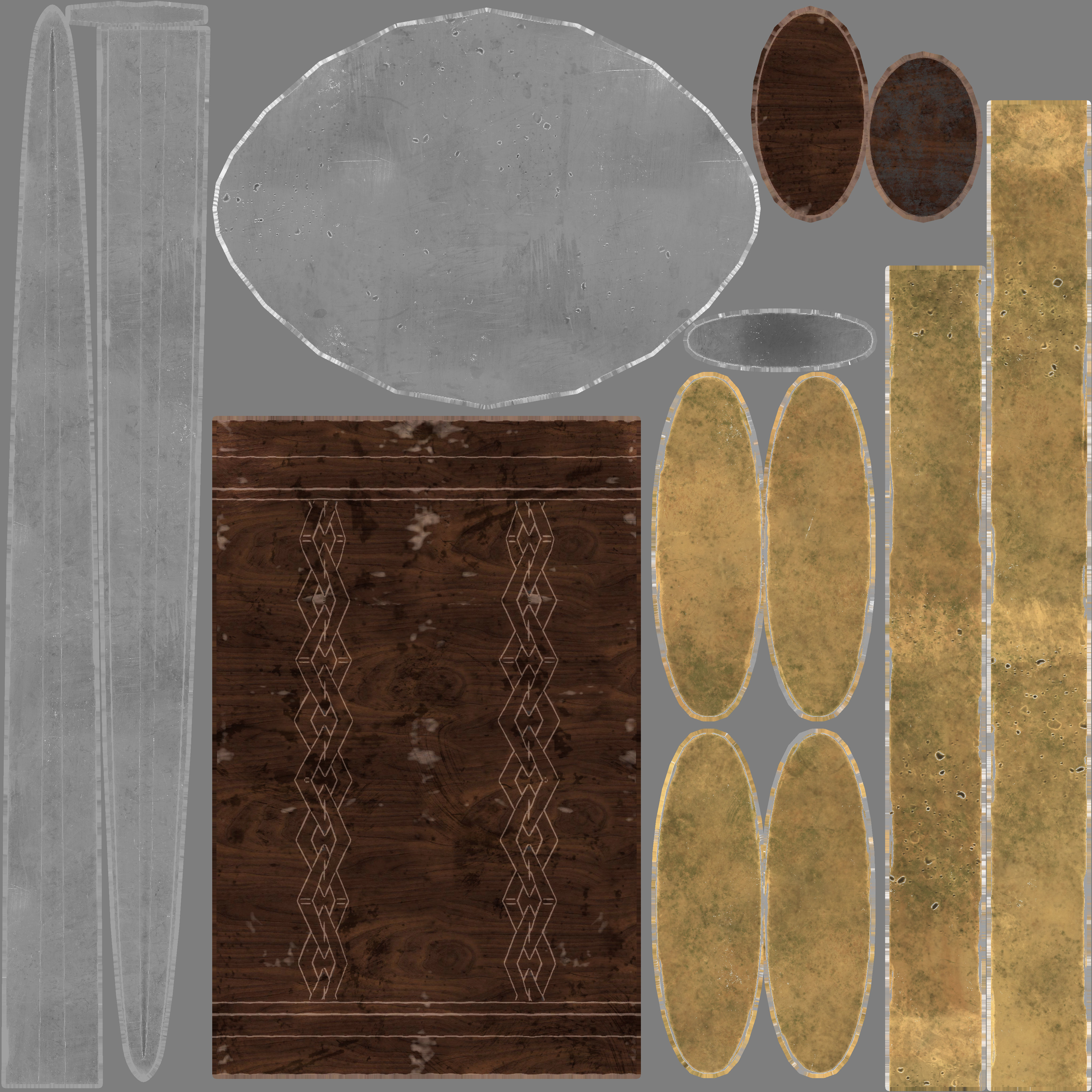 Viking Short Sword PBR Low-poly 3D model_11