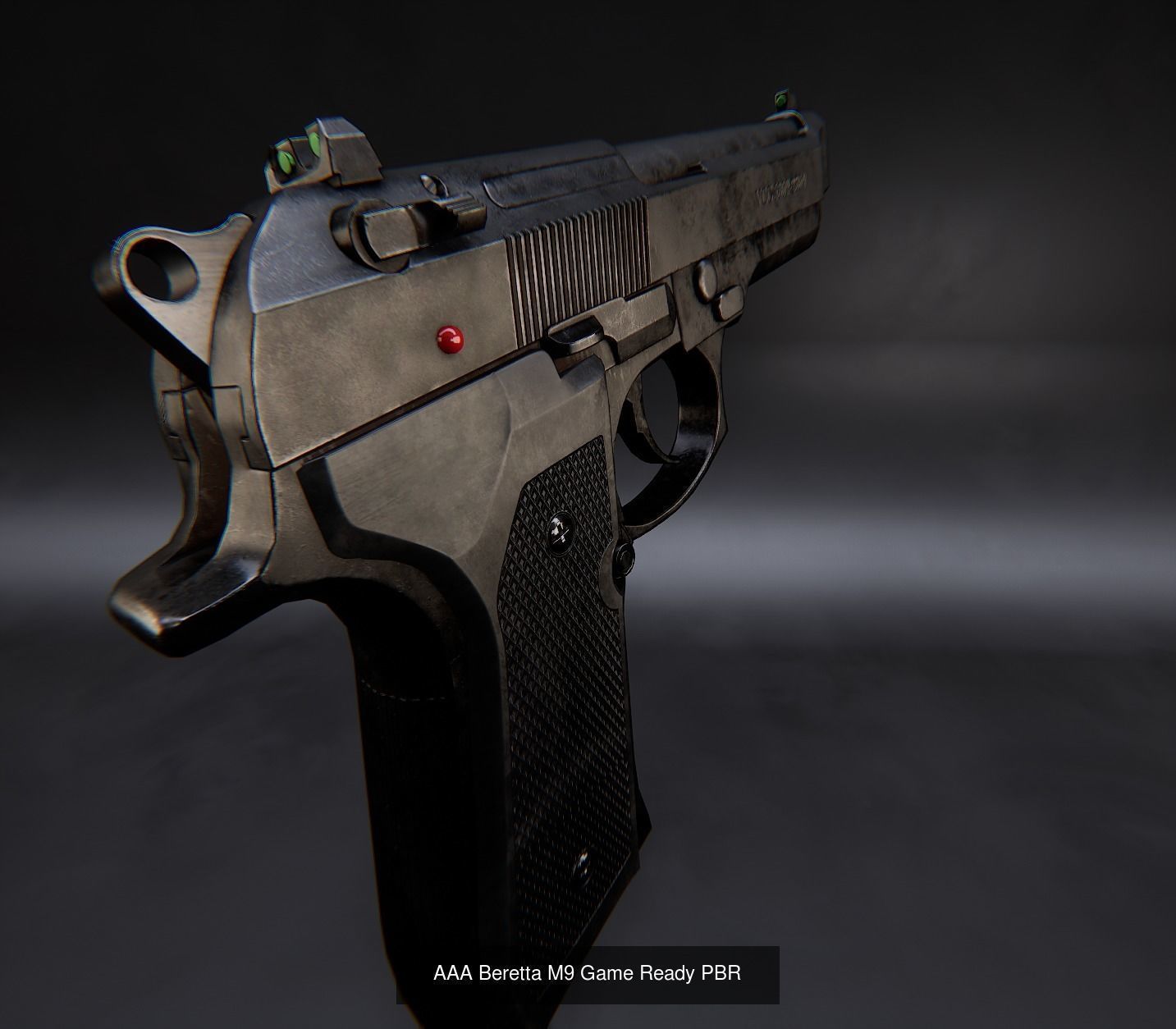 Modern AAA Pistol Pack Game Ready PBR 3D Model Collection_3