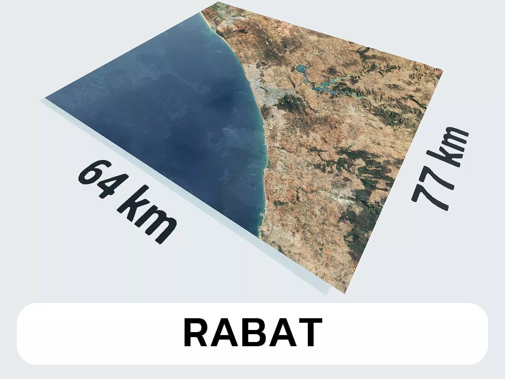 Rabat Morocco City Landscape 3D Model 3D model