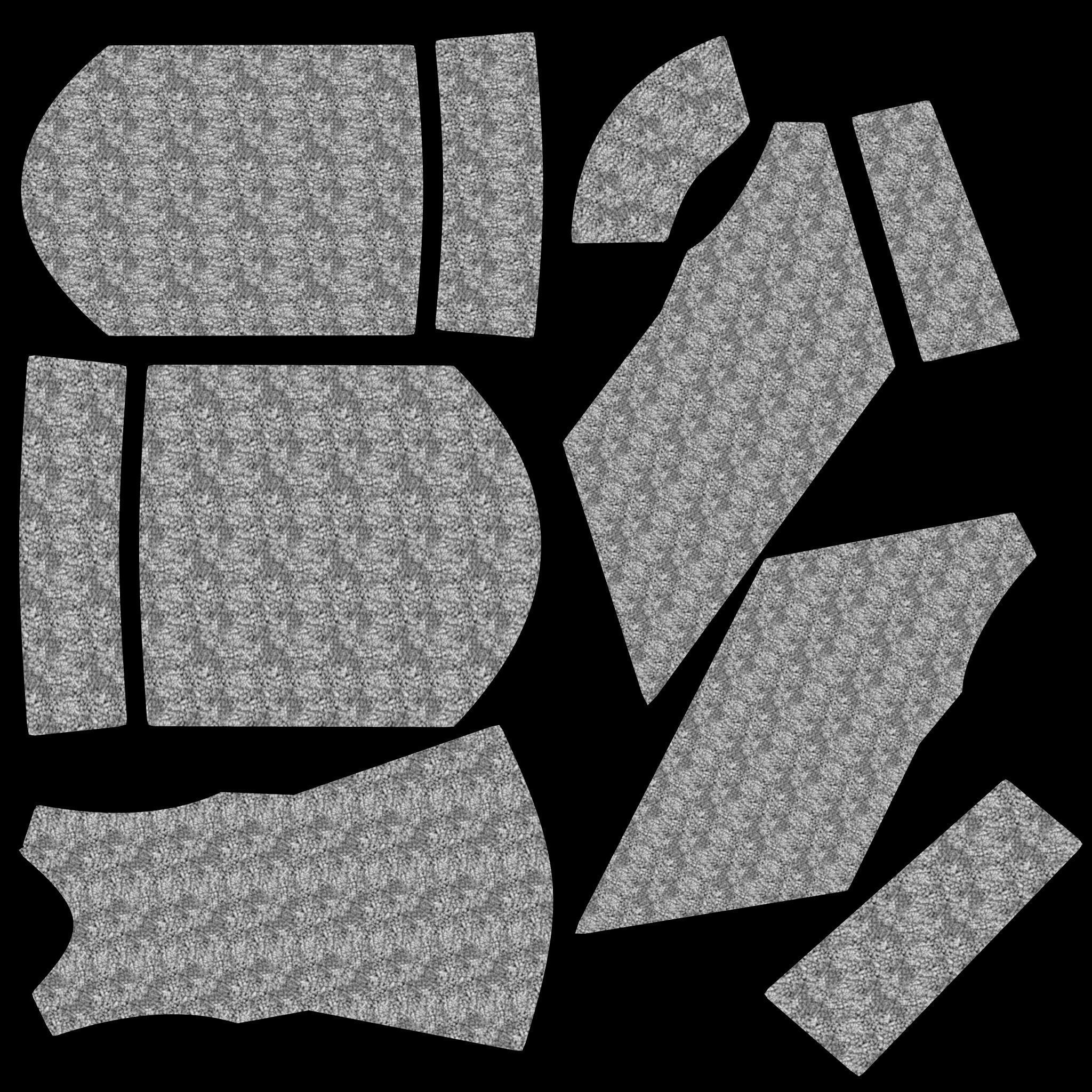 Traditional ikat pattern coat - clothing 3D model_7