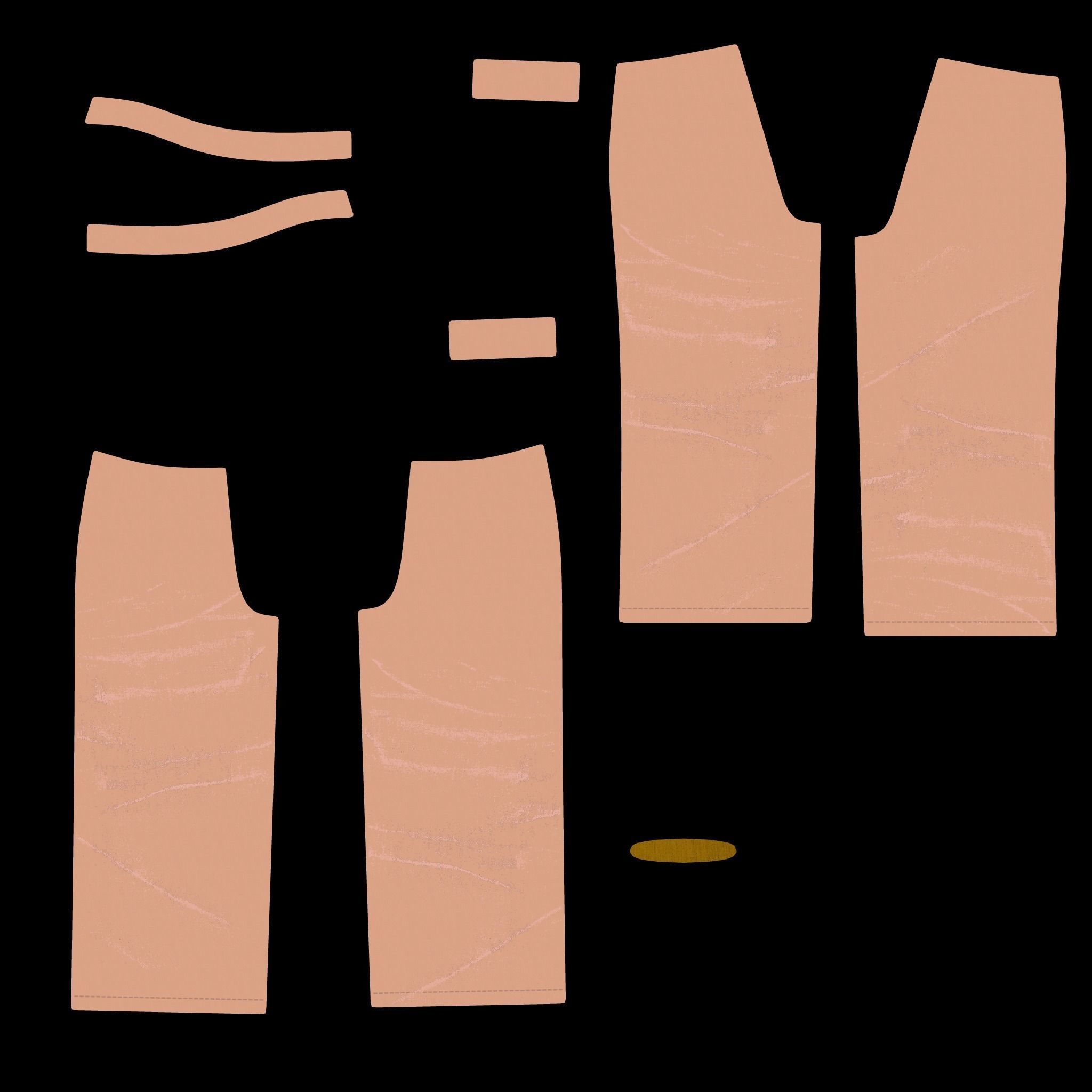 Traditional ikat pattern coat - clothing 3D model_9