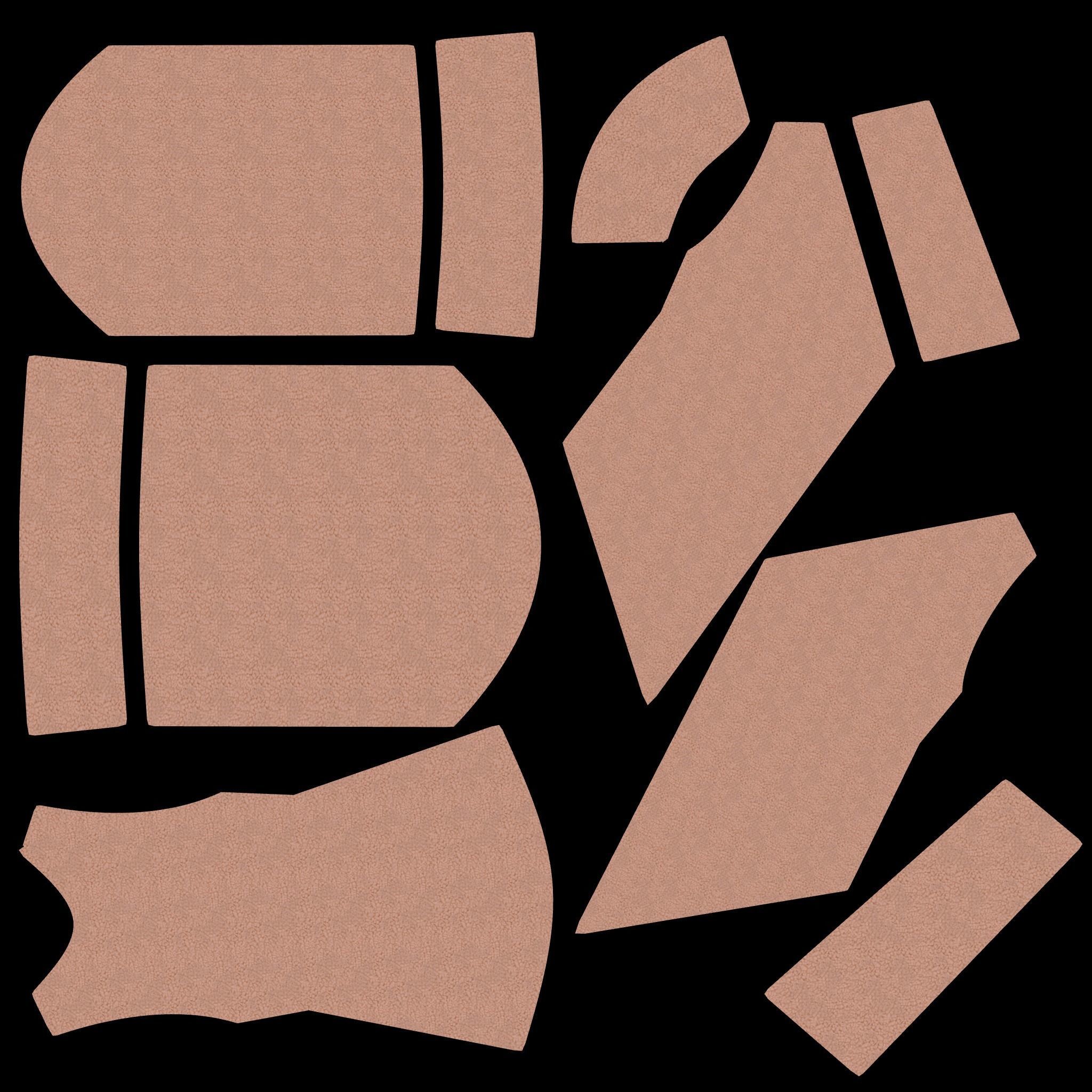 Traditional ikat pattern coat - clothing 3D model_8