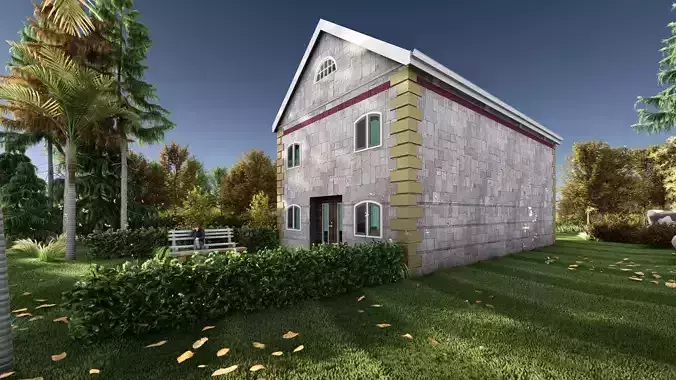 Small Apartment 3D House plan 