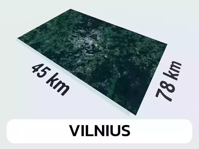 Vilnius Lithuania City Landscape 3D Model
