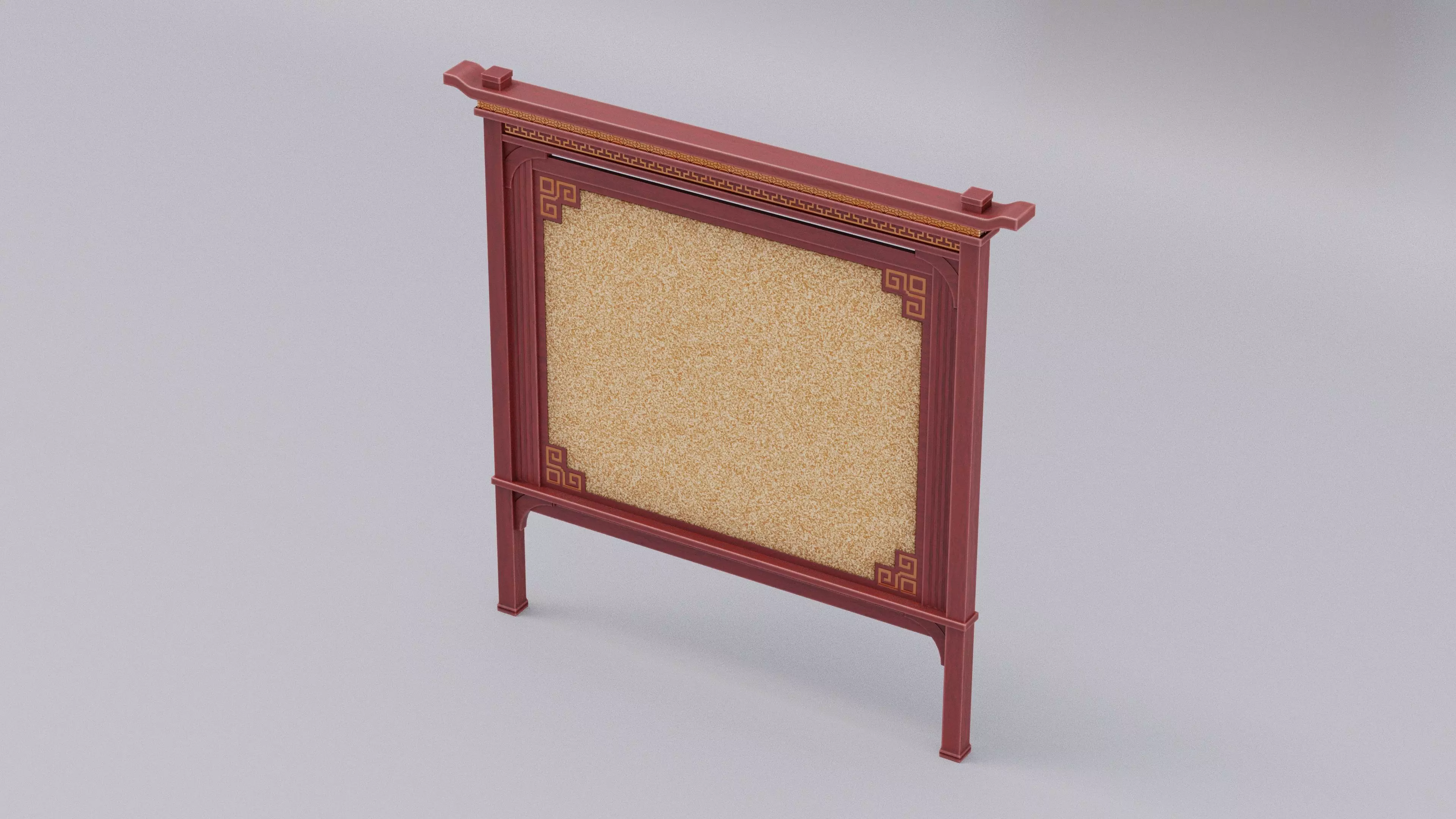 Chinese Trade Furniture Kit - 18 Pinboard Low-poly 3D model_0