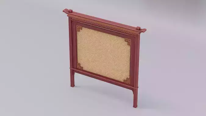 Chinese Trade Furniture Kit - 18 Pinboard Low-poly 3D model