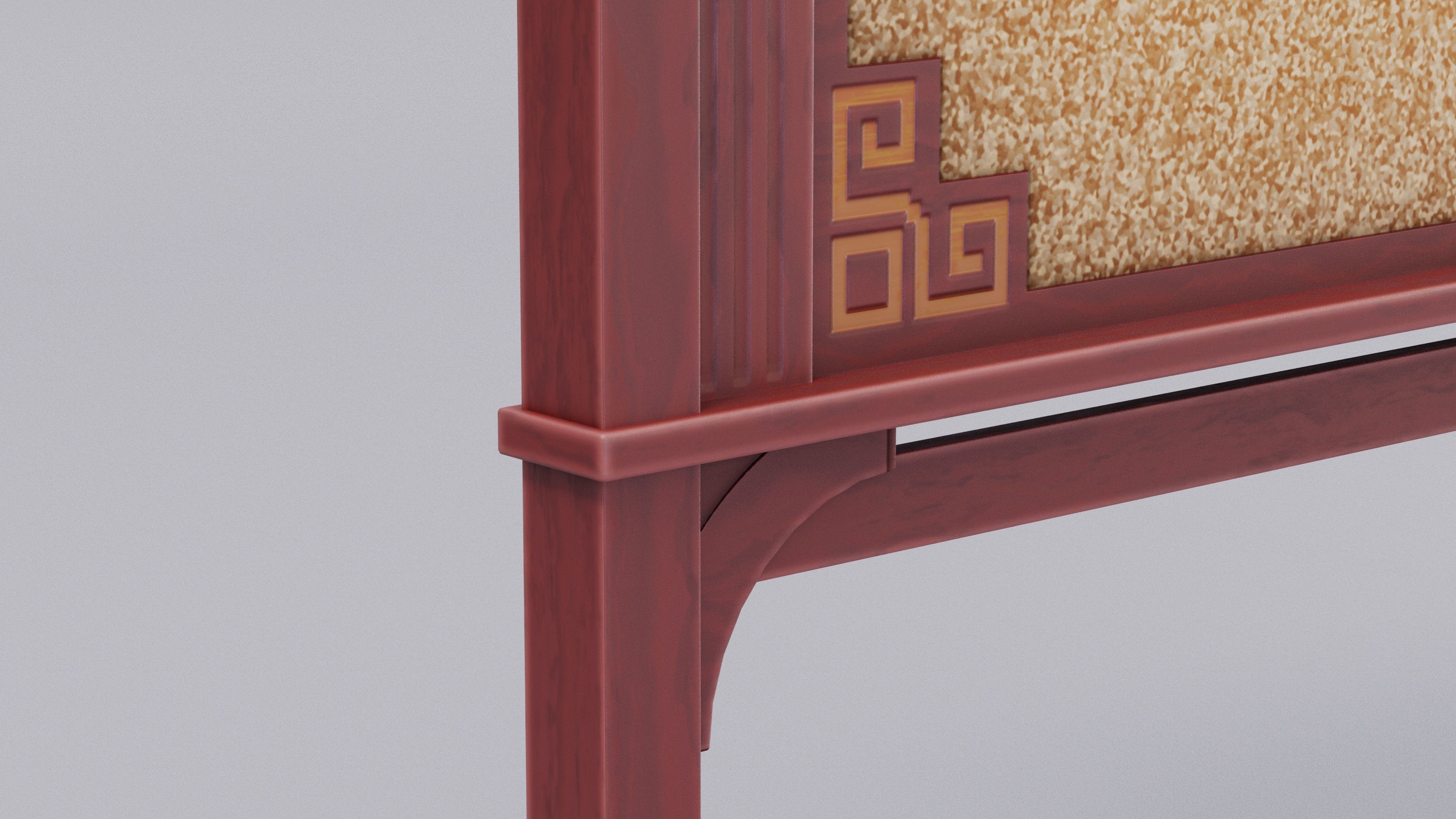 Chinese Trade Furniture Kit - 18 Pinboard Low-poly 3D model_5