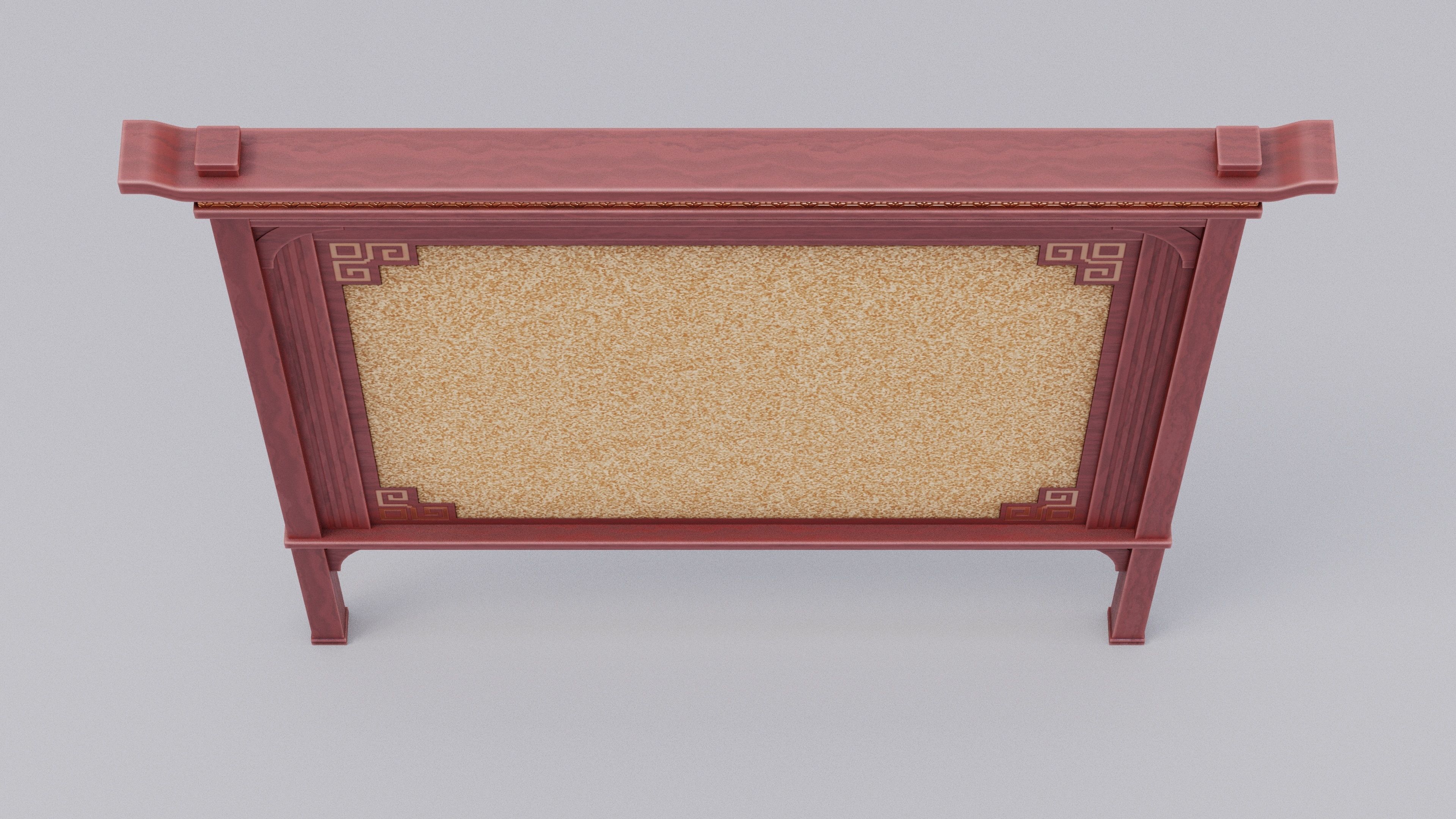 Chinese Trade Furniture Kit - 18 Pinboard Low-poly 3D model_3