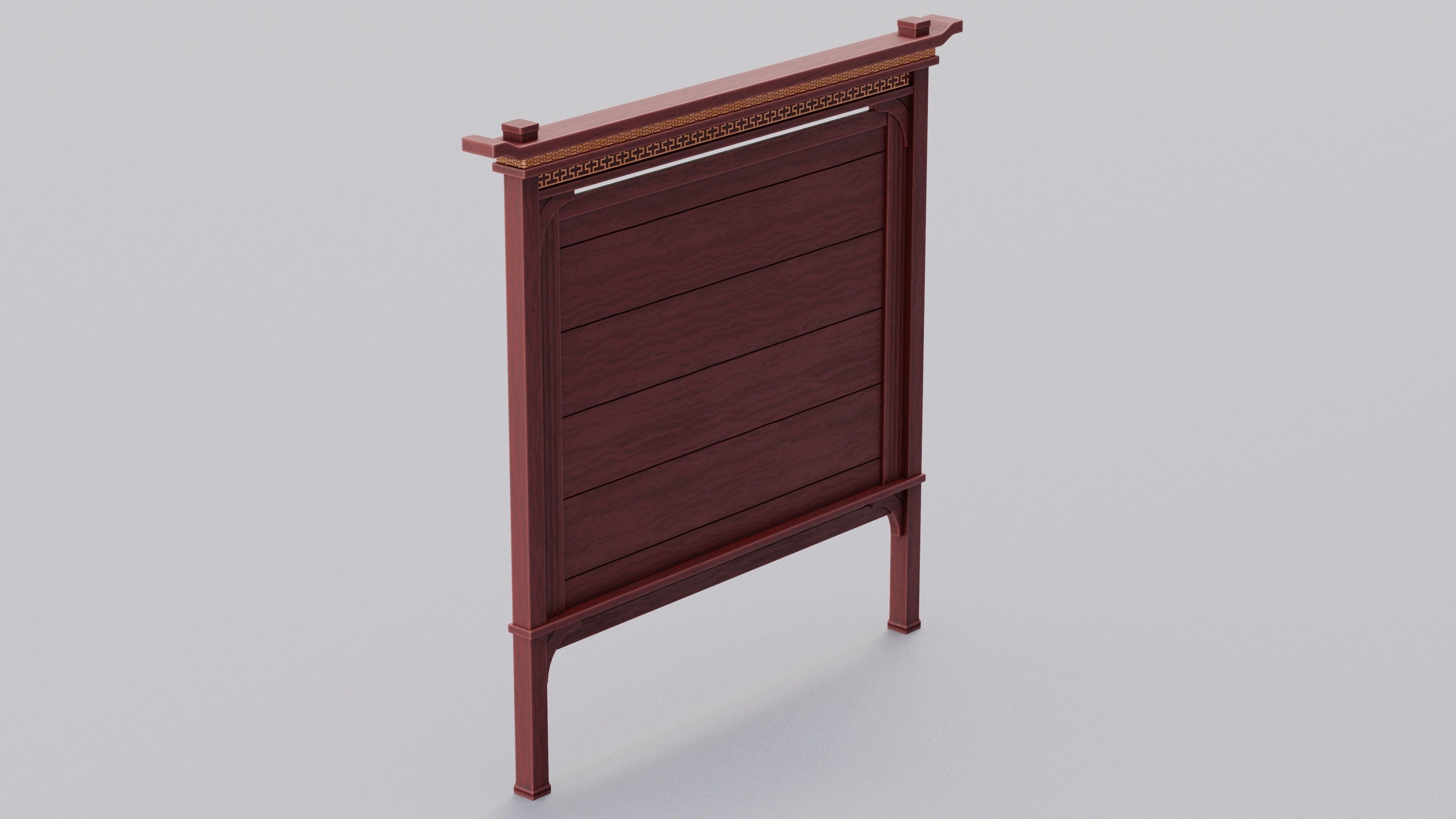 Chinese Trade Furniture Kit - 18 Pinboard Low-poly 3D model_4