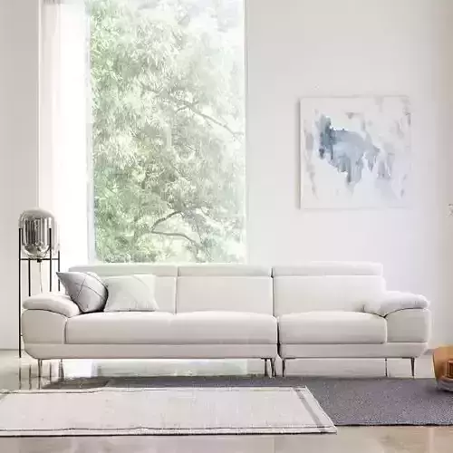 Aquatex Suede 4 Seater Fabric Sofa