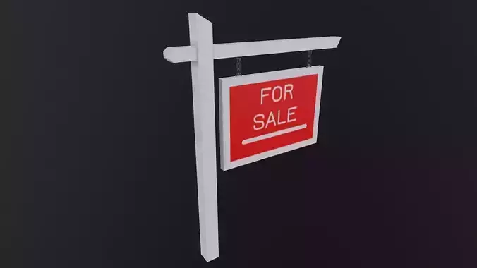For sale notice 3D Model