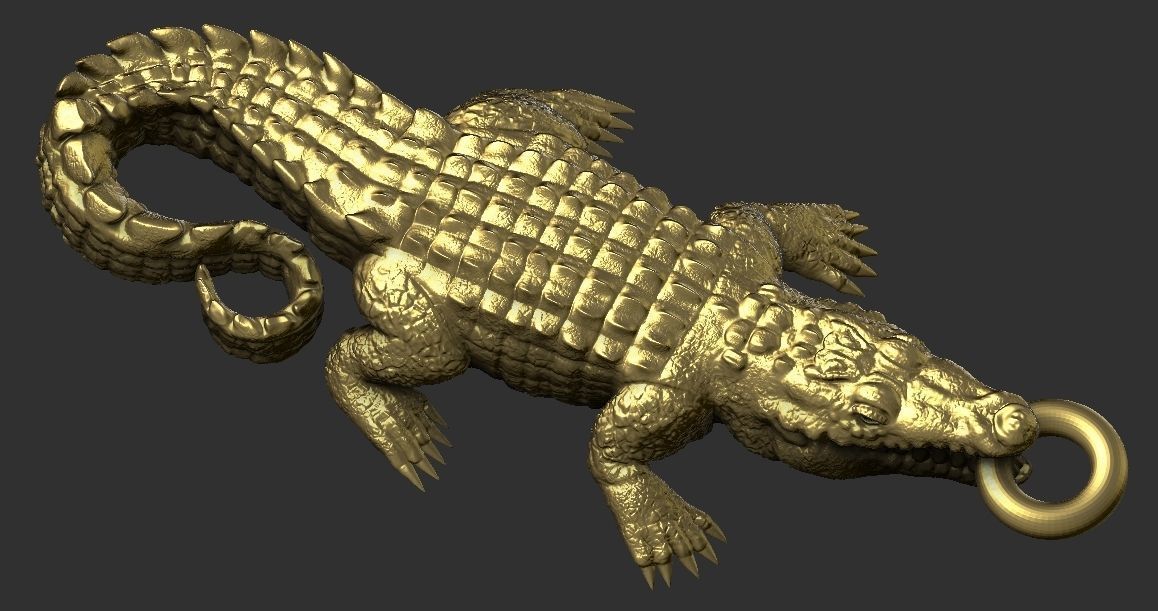 Crocodile  3D print model_6
