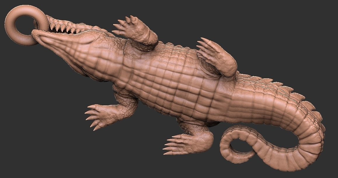 Crocodile  3D print model_7