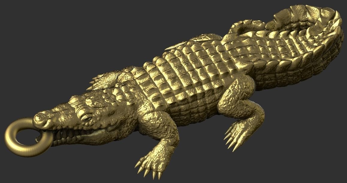 Crocodile  3D print model_5