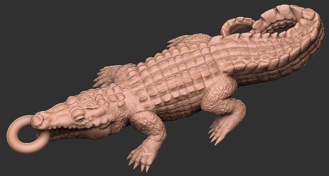 Crocodile  3D print model_8