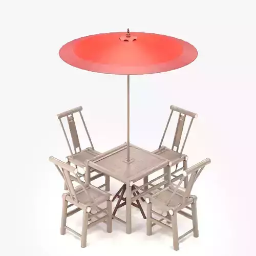 BAMBOO TEA TABLE SET