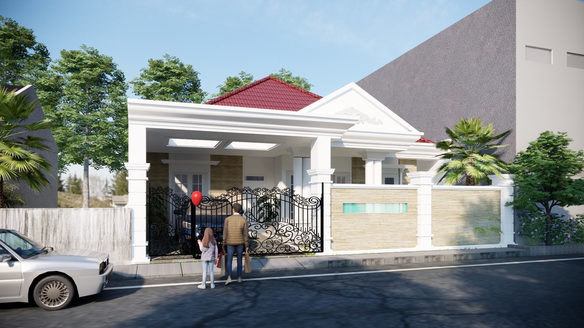 House Facade Model 2 3D print model_1