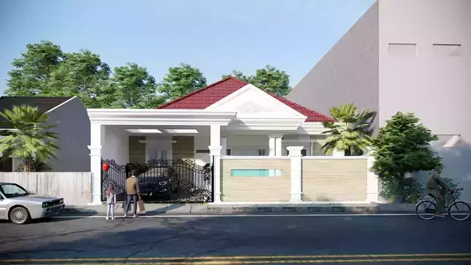 House Facade Model 2 3D print model