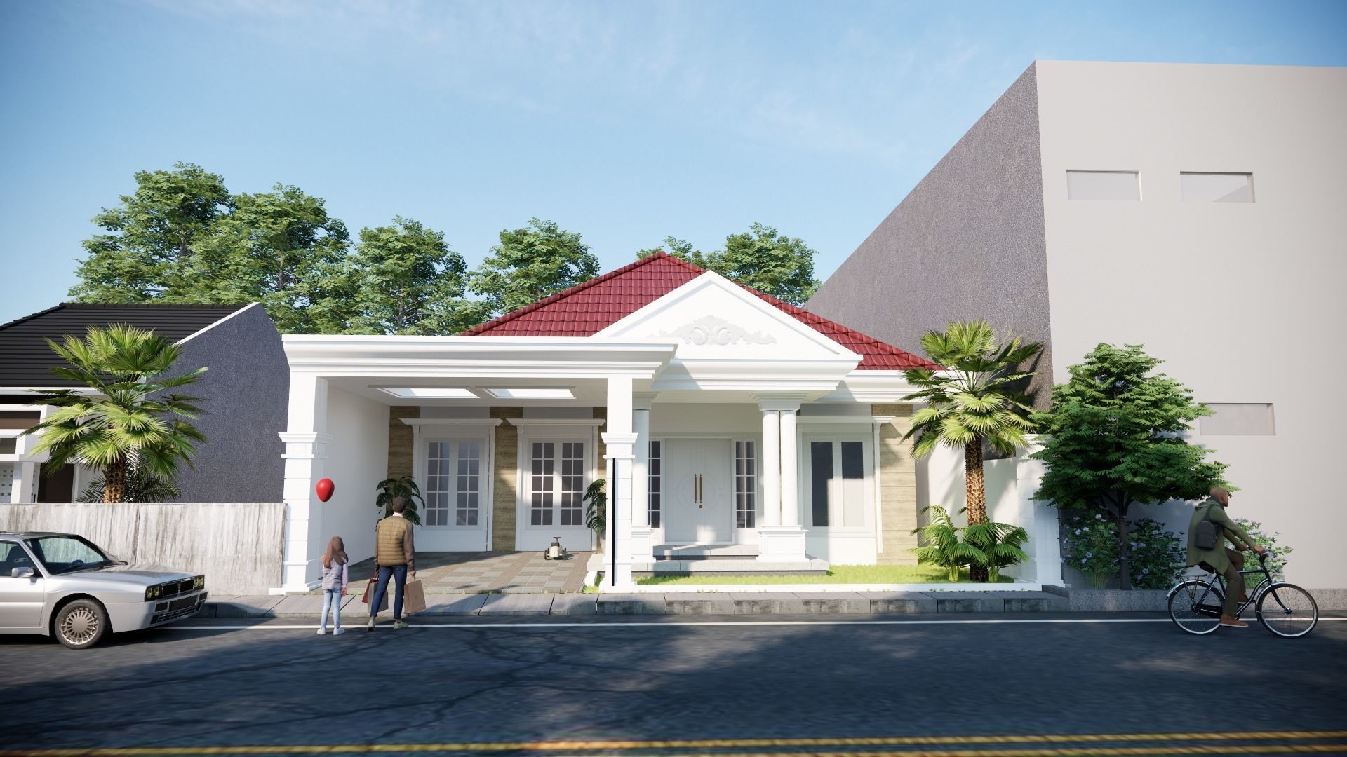 House Facade Model 2 3D print model_2