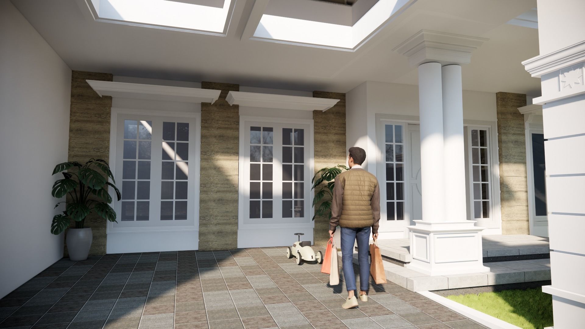 House Facade Model 2 3D print model_3