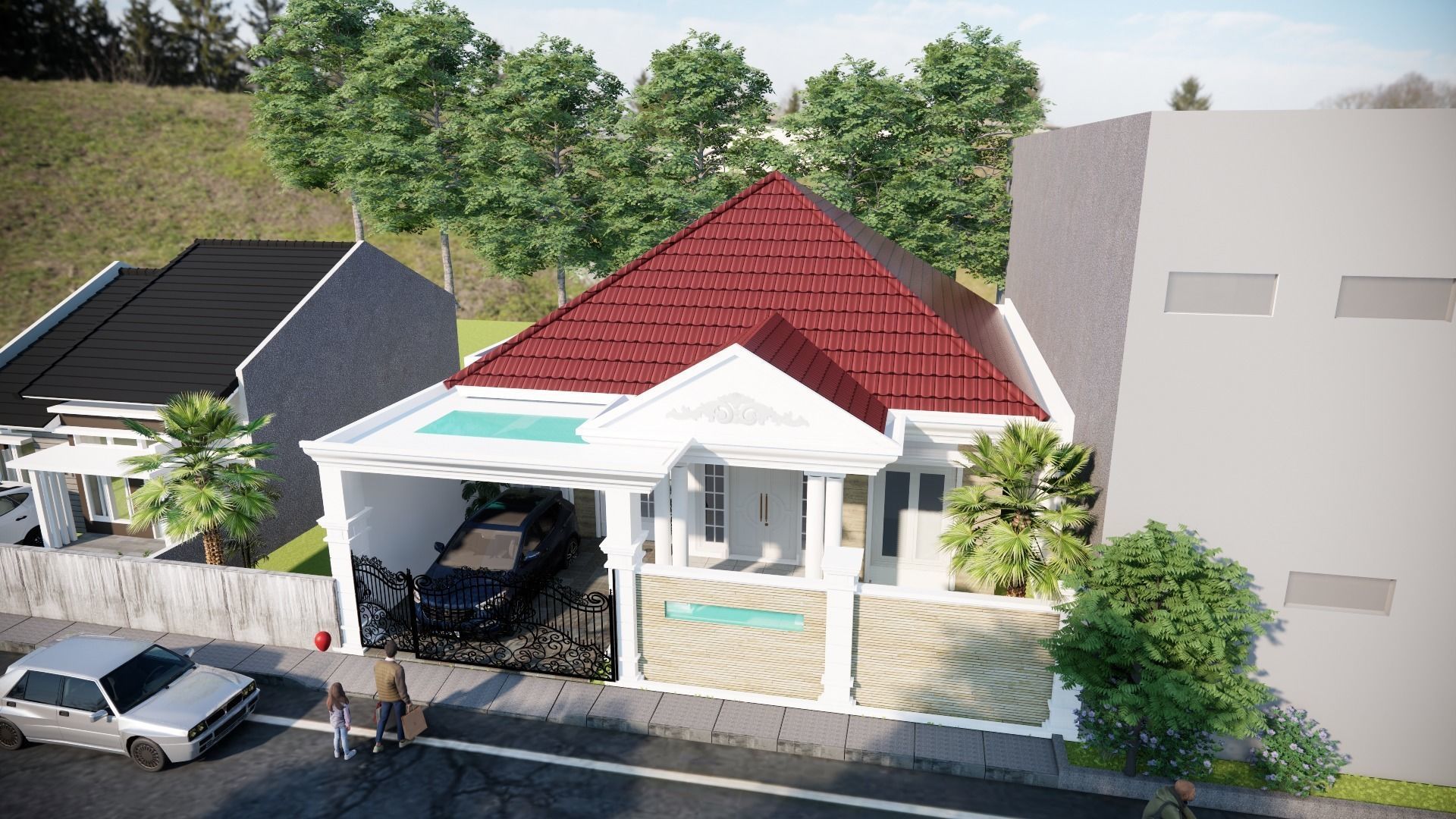 House Facade Model 2 3D print model_4