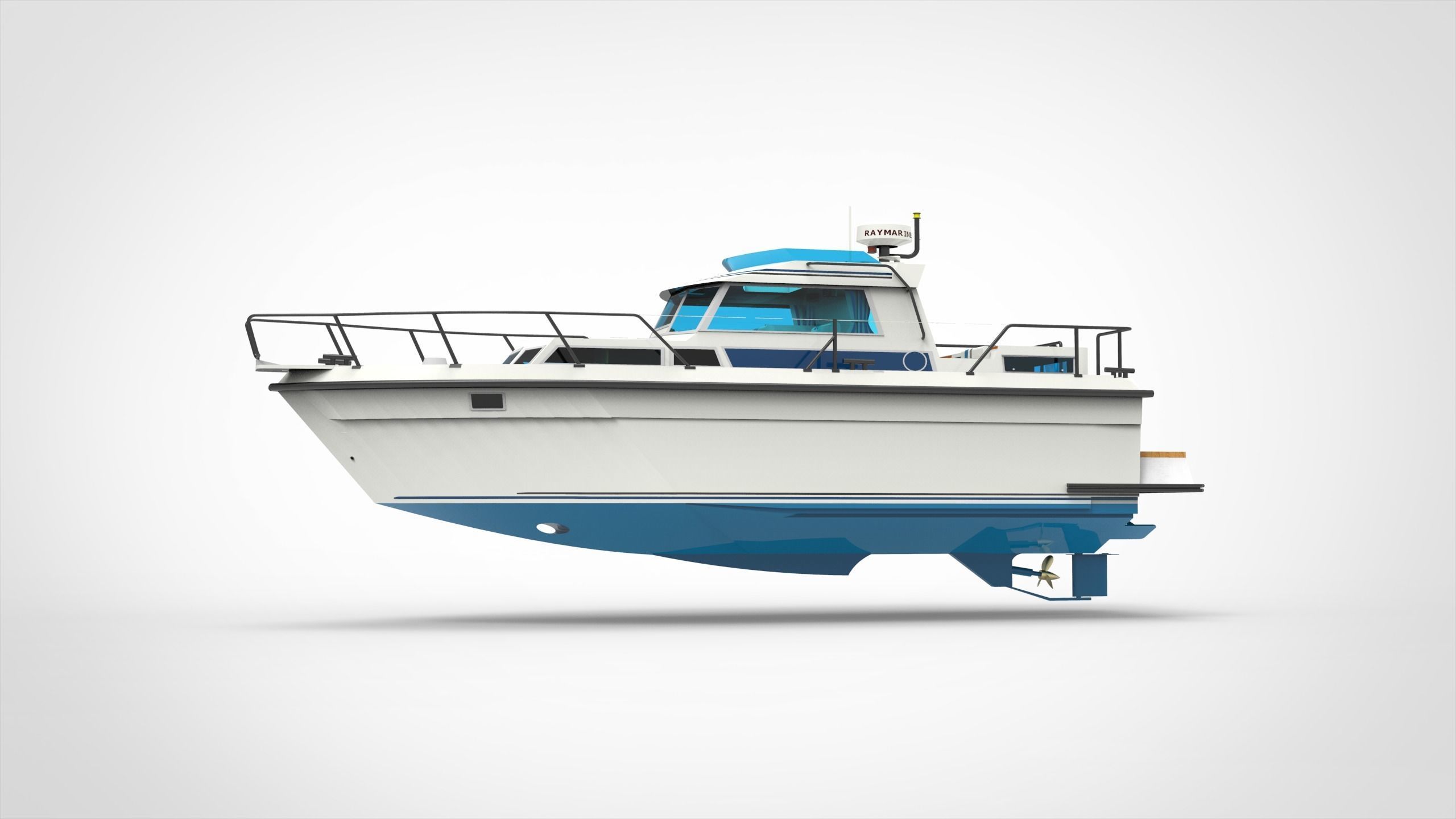 Recreational Boat 3D model_3
