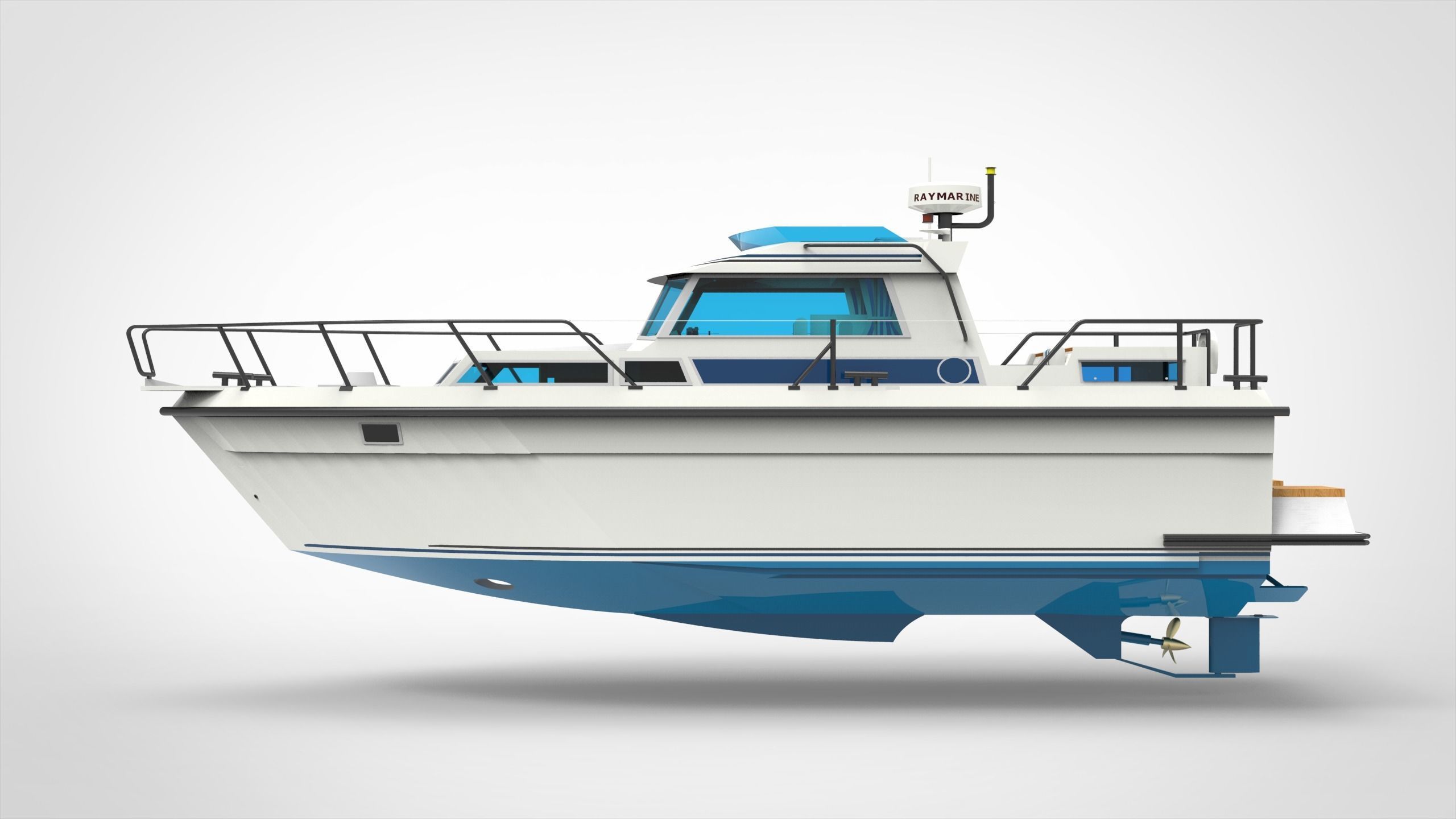 Recreational Boat 3D model_5